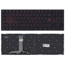 Клавиатура для ноутбука Lenovo Legion (Y520, Y520-15IKB) Black с подсветкой (Red Light), (No Frame), RU