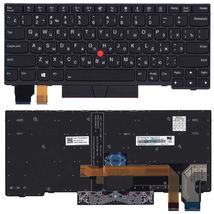 Клавиатура для ноутбука Lenovo (X280) с подсветкой (Light), с указателем (Point Stick) Black, Black Frame, RU