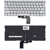 Клавиатура для ноутбука Xiaomi Mi Air (13.3) Silver с подсветкой (Light), (No Frame) RU