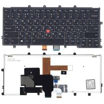 Клавіатура для ноутбука Lenovo ThinkPad (X240, X240S, X240I) з підсвічуванням (Light), з вказівником (Point Stick) Black, Black Frame, RU