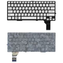 Клавіатура для ноутбука Sony (SVS13) з підсвічуванням (Light), Silver, (No Frame) UA