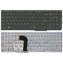 Клавіатура для ноутбука Sony Vaio (SVS15) з підсвічуванням (Light), Black, (No Frame) RU (горизонтальний ентер)
