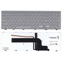 Клавіатура для ноутбука Dell Inspiron (15-7000, 7537) Black, RU з підсвічуванням (Light), Silver, (Silver Frame) RU