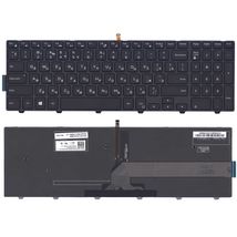 Клавиатура для ноутбука Dell Inspiron (15-5000, 15-3000, 5547, 5521) с подсветкой (Light), Black, (Black Frame), RU