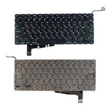 Клавиатура для ноутбука Apple MacBook Pro (A1286) (2011, 2012 года) с подсветкой (Light), Black, (No Frame), без (SD), RU (горизонтальный энтер)