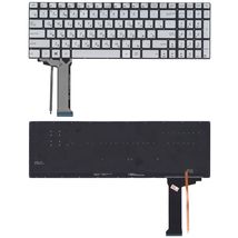 Клавиатура для ноутбука Asus (N551) с подсветкой (Light), Gray, (No Frame) RU