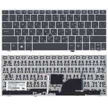 Клавіатура для ноутбука HP Elitebook (2170P) із вказівником (Point Stick), Black, (Gray Frame) RU