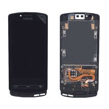 Матрица с тачскрином (модуль) для Nokia Lumia 700 черный с рамкой