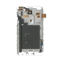 Матрица с тачскрином (модуль) для Samsung Galaxy Note 1 GT-N7000 белый с рамкой