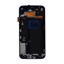 Матриця з тачскріном (модуль) для Samsung Galaxy S6 Edge SM-G925F чорний з рамкою