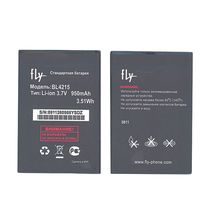 Аккумуляторная батарея для смартфона Fly BL4215 Q115 3.7V Black 950mAh 3.51Wh