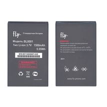 Аккумуляторная батарея для смартфона Fly BL8001 IQ4490 Era Nano 4 3.7V Black 1500mAh 5.55Wh