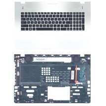 Клавіатура для ноутбука Asus (N76V) Black, з підсвічуванням (Light), (Silver TopCase), RU