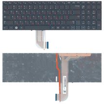 Клавиатура для ноутбука Samsung (RF710, RF711, RC730) с подсветкой (Light), Black, (No Frame) RU