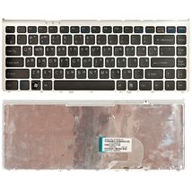 Клавіатура для ноутбука Sony Vaio (VGN-FW) Black, (Silver Frame) RU